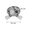 Inlight Trifoto Spot Metallo/Gyali Nikel Mat E14 F25X16cm 9064-3